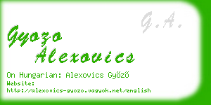 gyozo alexovics business card